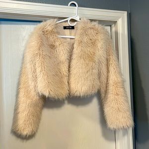 Maserati Crop Faux Fur Coat